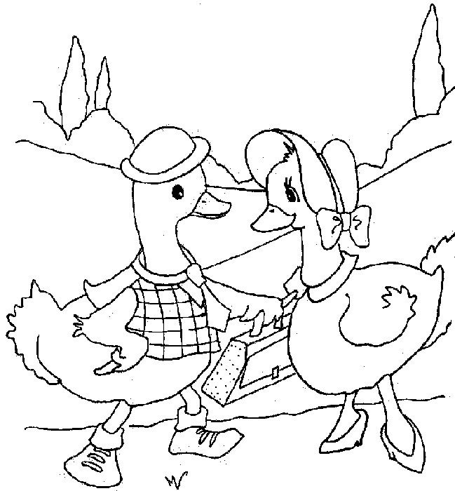 Dibujo para colorear: Pato (Animales) #1533 - Dibujos para Colorear e Imprimir Gratis