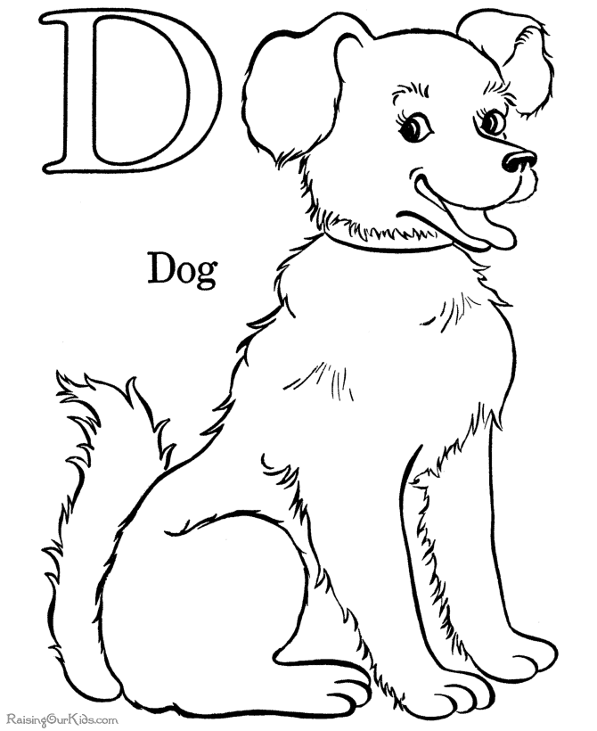 Dibujo para colorear: Perro (Animales) #10 - Dibujos para Colorear e Imprimir Gratis