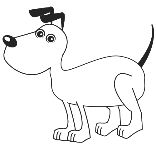 Dibujo para colorear: Perro (Animales) #29 - Dibujos para Colorear e Imprimir Gratis