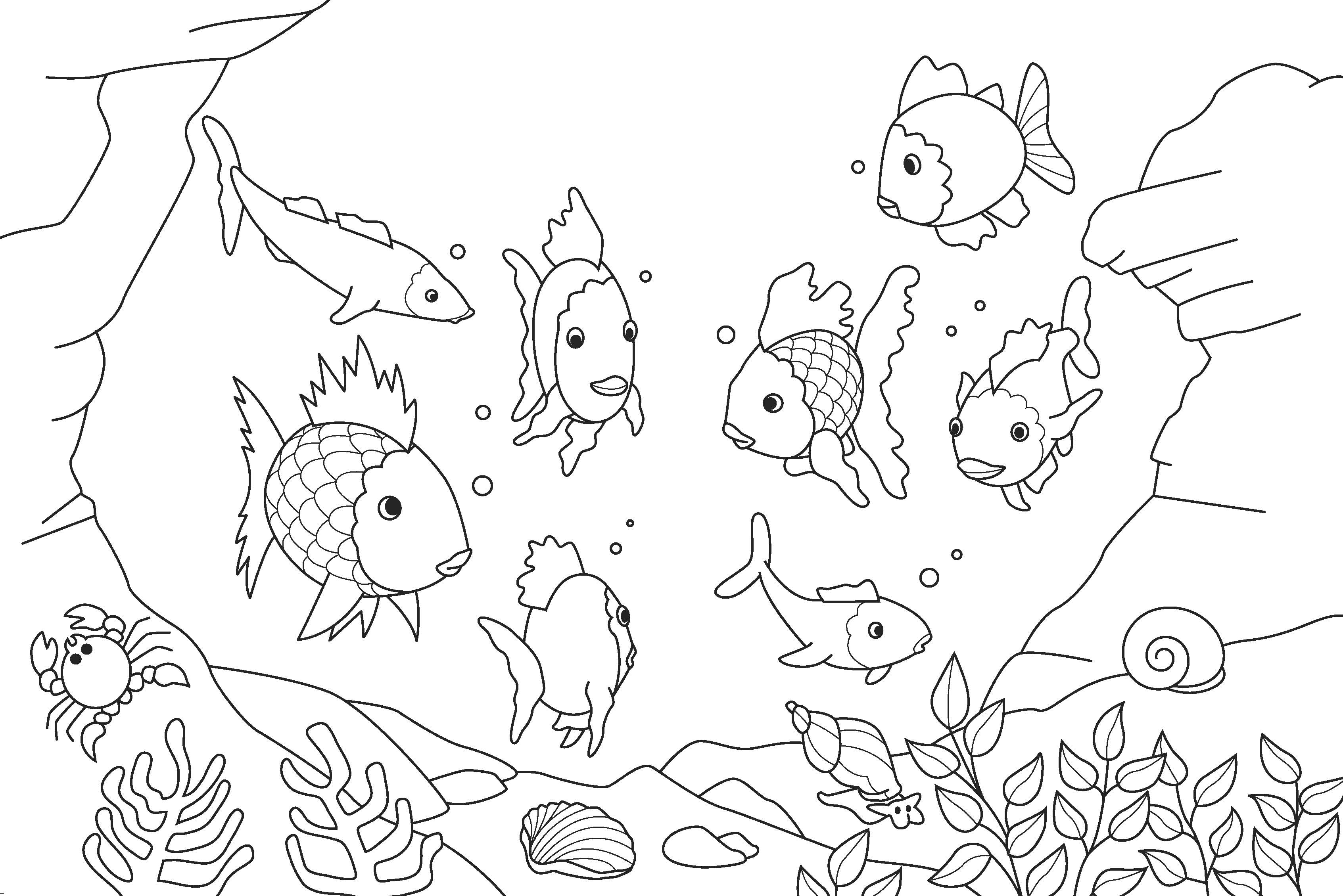 Dibujo para colorear: Pescado (Animales) #17026 - Dibujos para Colorear e Imprimir Gratis