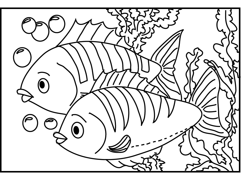 Dibujo para colorear: Pescado (Animales) #17140 - Dibujos para Colorear e Imprimir Gratis