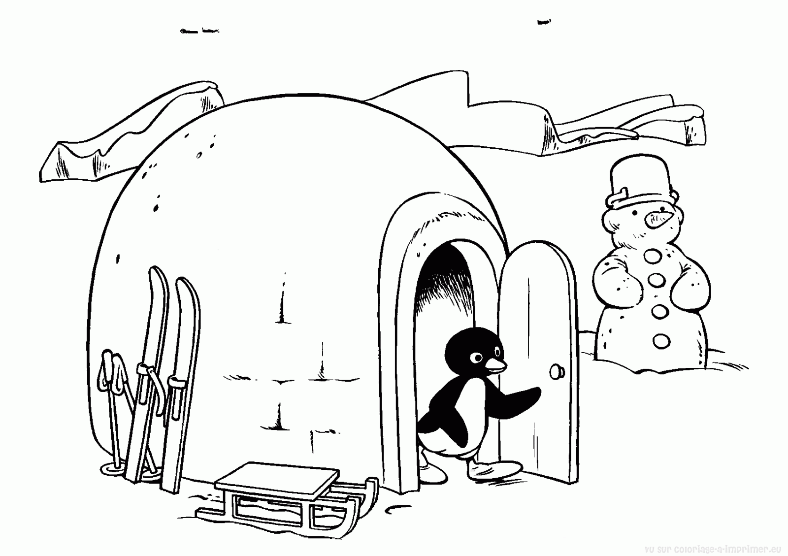Dibujo para colorear: Pingüino (Animales) #16990 - Dibujos para Colorear e Imprimir Gratis