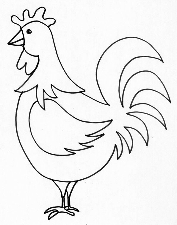 Dibujo para colorear: Pollo (Animales) #17236 - Dibujos para Colorear e Imprimir Gratis