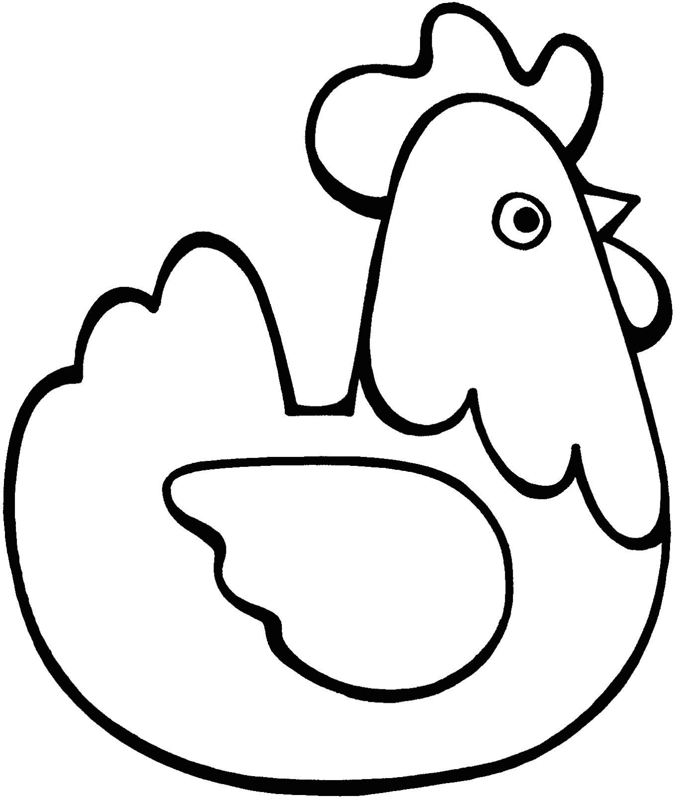 Dibujo para colorear: Pollo (Animales) #17239 - Dibujos para Colorear e Imprimir Gratis