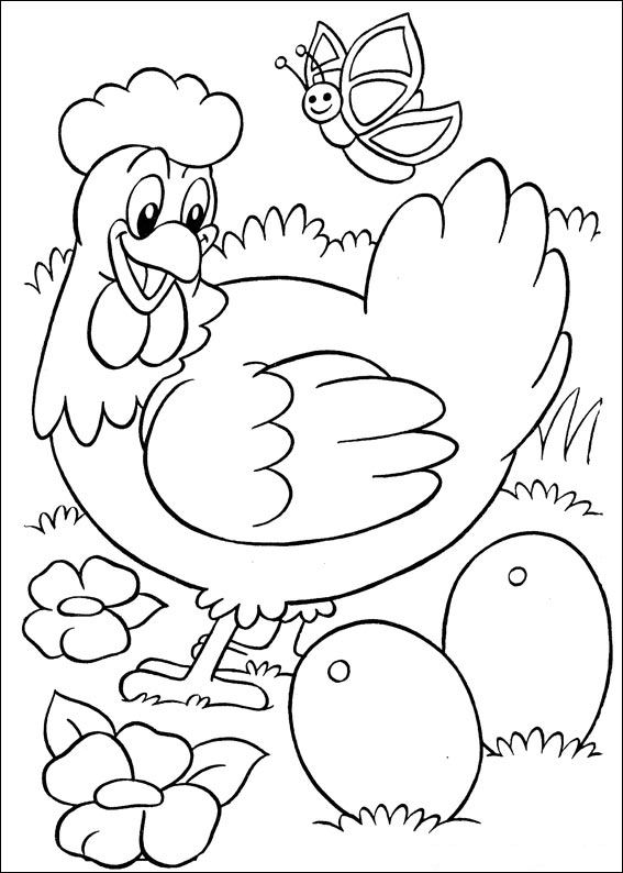 Dibujo para colorear: Pollo (Animales) #17242 - Dibujos para Colorear e Imprimir Gratis