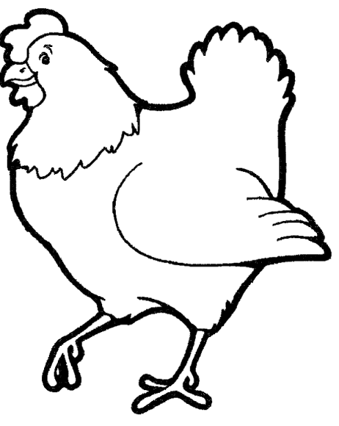 Dibujo para colorear: Pollo (Animales) #17250 - Dibujos para Colorear e Imprimir Gratis