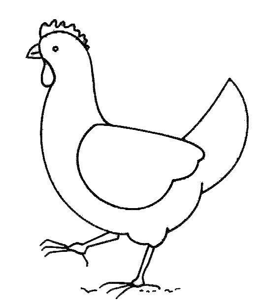 Dibujo para colorear: Pollo (Animales) #17275 - Dibujos para Colorear e Imprimir Gratis