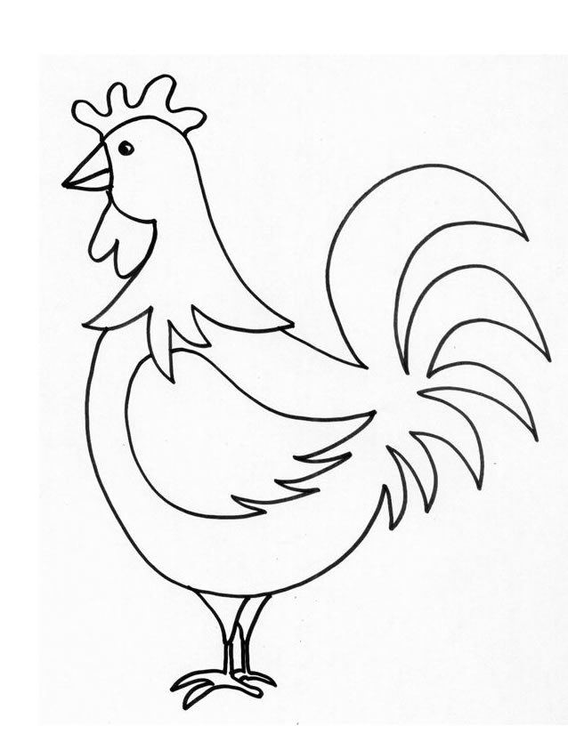 Dibujo para colorear: Pollo (Animales) #17283 - Dibujos para Colorear e Imprimir Gratis