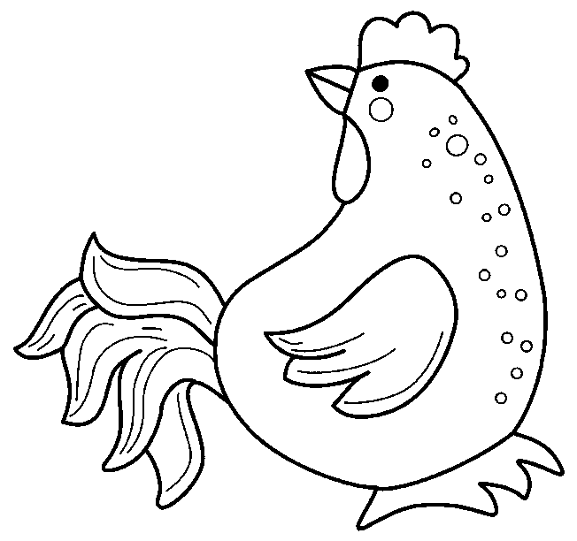 Dibujo para colorear: Pollo (Animales) #17317 - Dibujos para Colorear e Imprimir Gratis