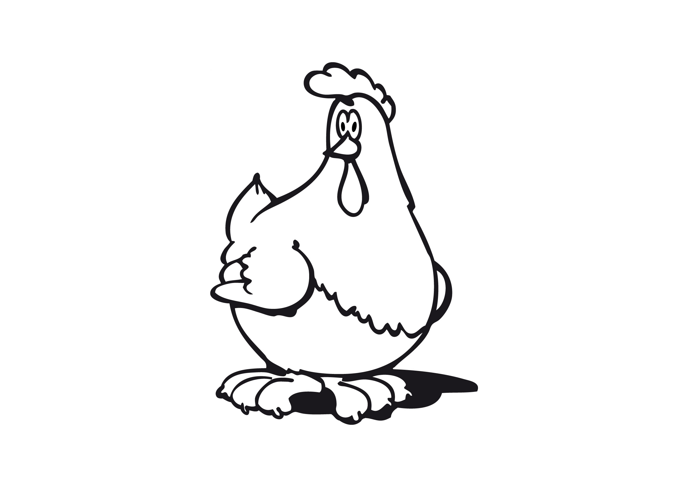 Dibujo para colorear: Pollo (Animales) #17370 - Dibujos para Colorear e Imprimir Gratis