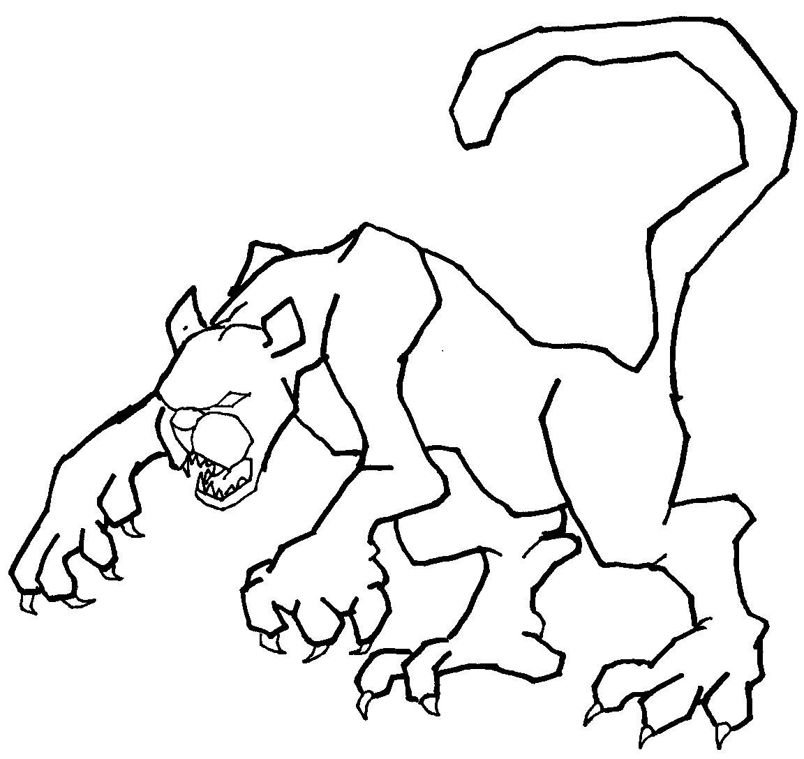 Dibujo para colorear: Puma (Animales) #4382 - Dibujos para Colorear e Imprimir Gratis