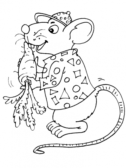 Dibujo para colorear: Rata (Animales) #15235 - Dibujos para Colorear e Imprimir Gratis