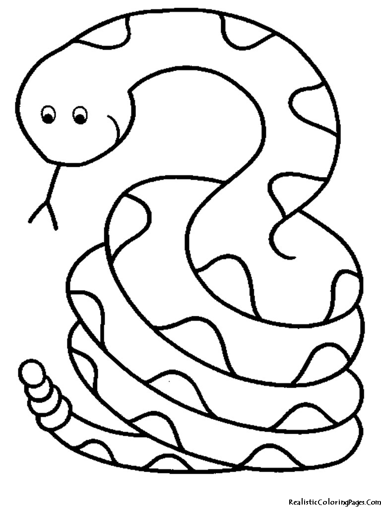 Dibujo para colorear: Serpiente (Animales) #14340 - Dibujos para Colorear e Imprimir Gratis