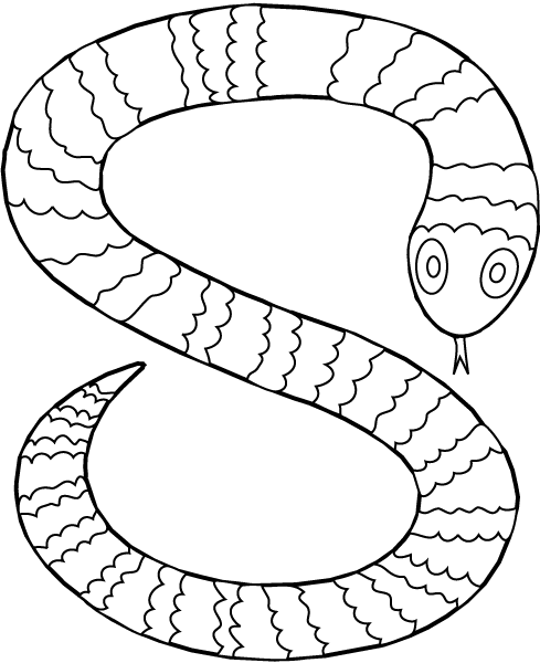 Dibujo para colorear: Serpiente (Animales) #14368 - Dibujos para Colorear e Imprimir Gratis