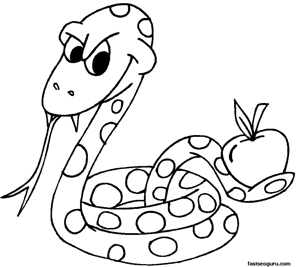 Dibujo para colorear: Serpiente (Animales) #14436 - Dibujos para Colorear e Imprimir Gratis
