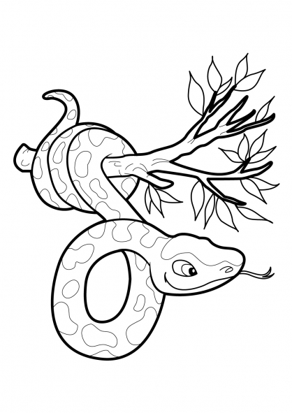 Dibujo para colorear: Serpiente (Animales) #14486 - Dibujos para Colorear e Imprimir Gratis