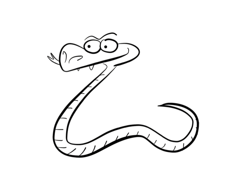 Dibujo para colorear: Serpiente (Animales) #14521 - Dibujos para Colorear e Imprimir Gratis