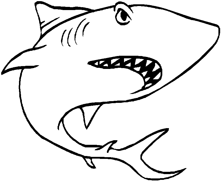 Dibujo para colorear: Tiburón (Animales) #14767 - Dibujos para Colorear e Imprimir Gratis