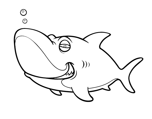 Dibujo para colorear: Tiburón (Animales) #14794 - Dibujos para Colorear e Imprimir Gratis