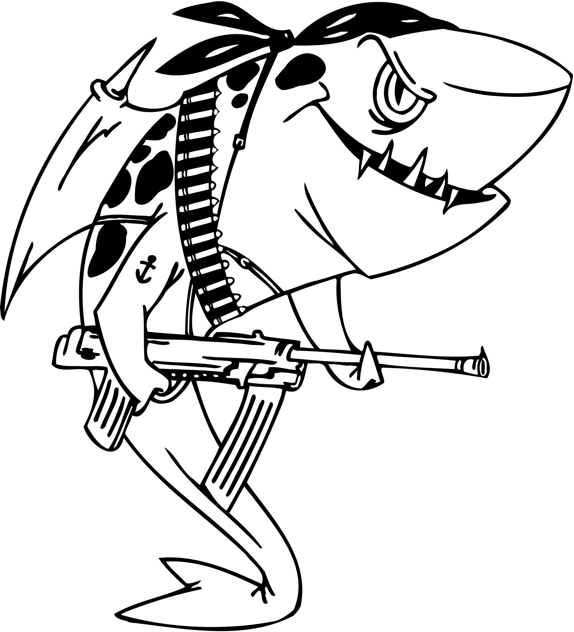 Dibujo para colorear: Tiburón (Animales) #14803 - Dibujos para Colorear e Imprimir Gratis