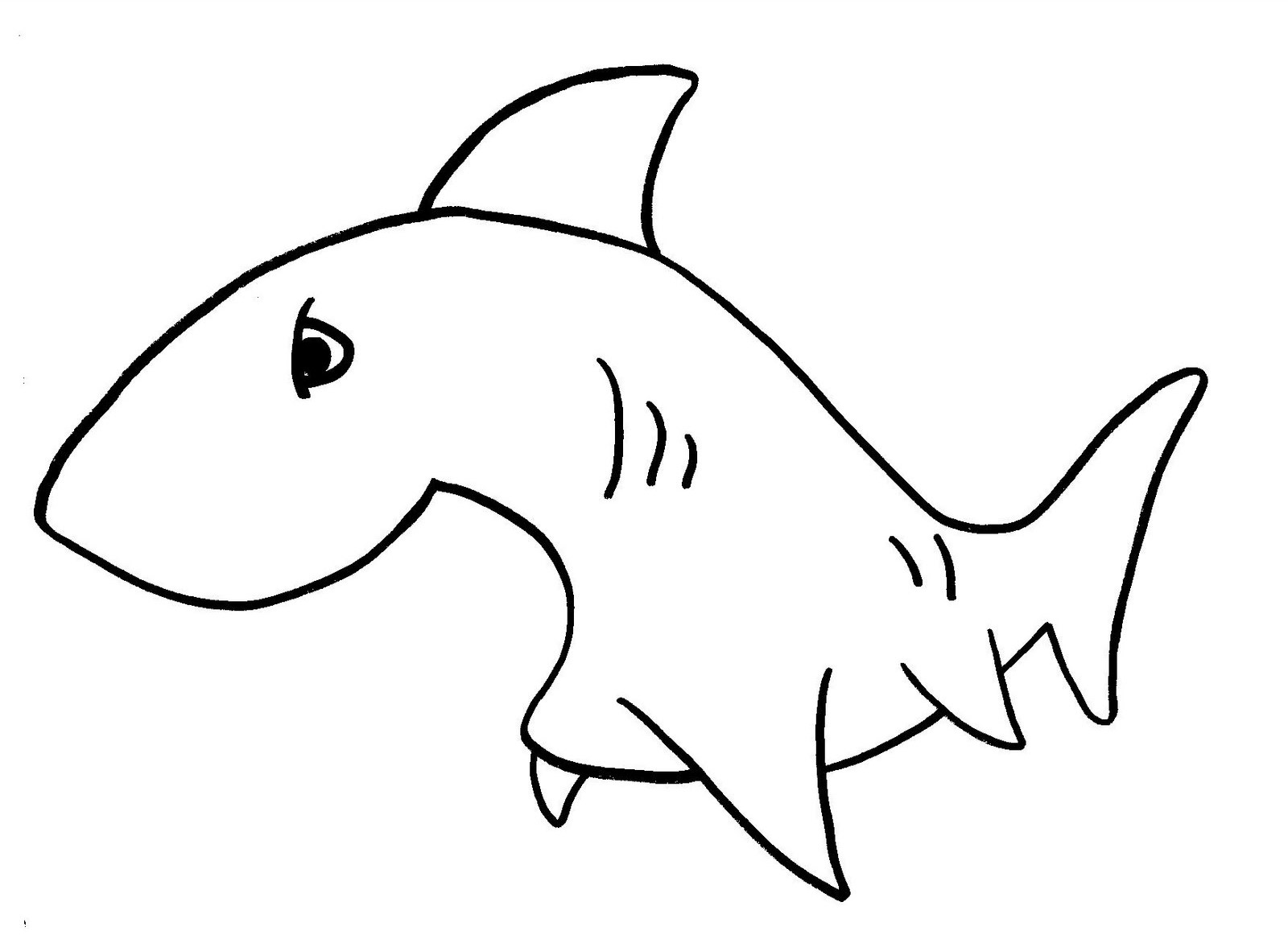 Dibujo para colorear: Tiburón (Animales) #14841 - Dibujos para Colorear e Imprimir Gratis