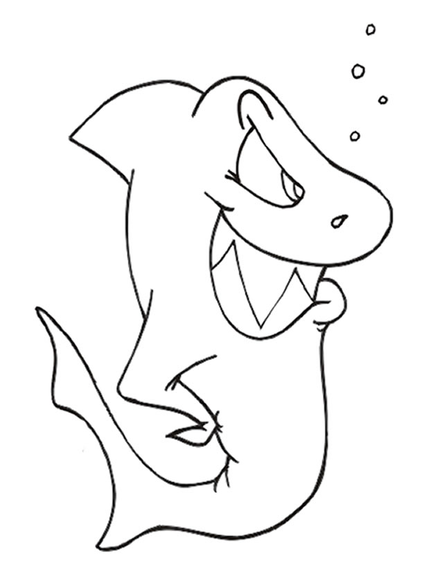 Dibujo para colorear: Tiburón (Animales) #14859 - Dibujos para Colorear e Imprimir Gratis