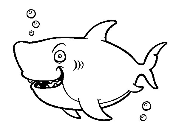 Dibujo para colorear: Tiburón (Animales) #14877 - Dibujos para Colorear e Imprimir Gratis