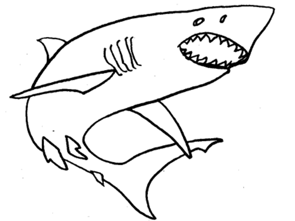 Dibujo para colorear: Tiburón (Animales) #14911 - Dibujos para Colorear e Imprimir Gratis