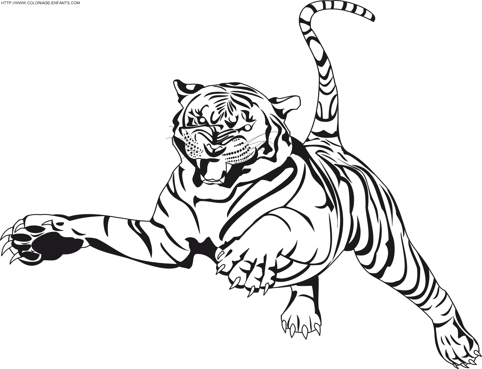 Dibujo para colorear: Tigre (Animales) #13608 - Dibujos para Colorear e Imprimir Gratis