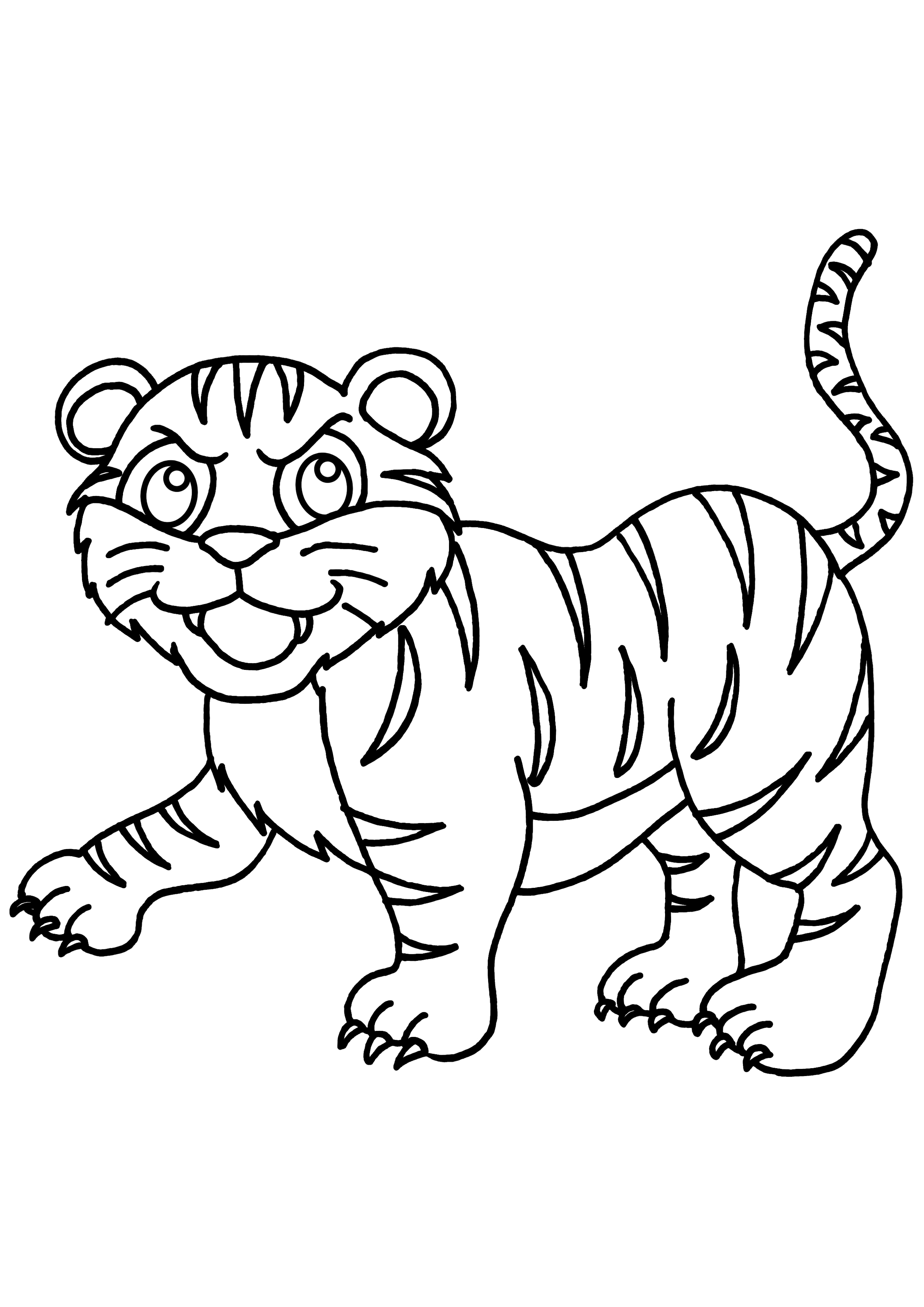 Dibujo para colorear: Tigre (Animales) #13625 - Dibujos para Colorear e Imprimir Gratis
