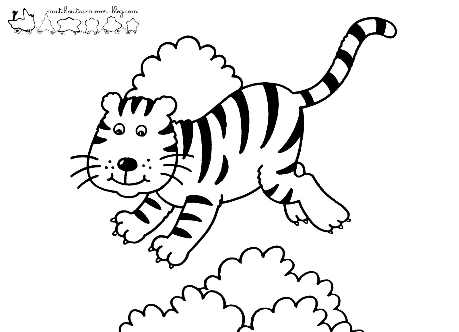 Dibujo para colorear: Tigre (Animales) #13661 - Dibujos para Colorear e Imprimir Gratis