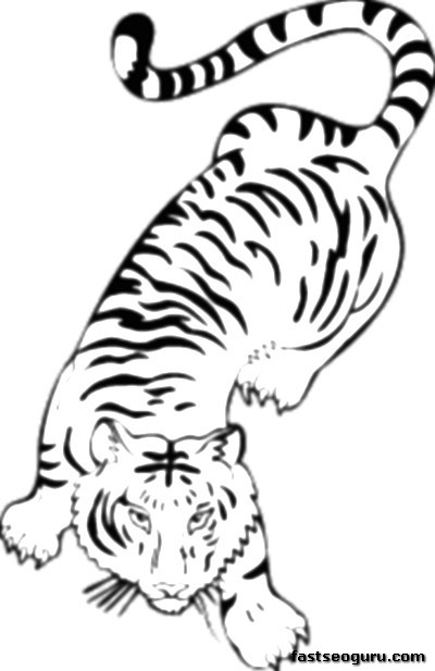 Dibujo para colorear: Tigre (Animales) #13663 - Dibujos para Colorear e Imprimir Gratis