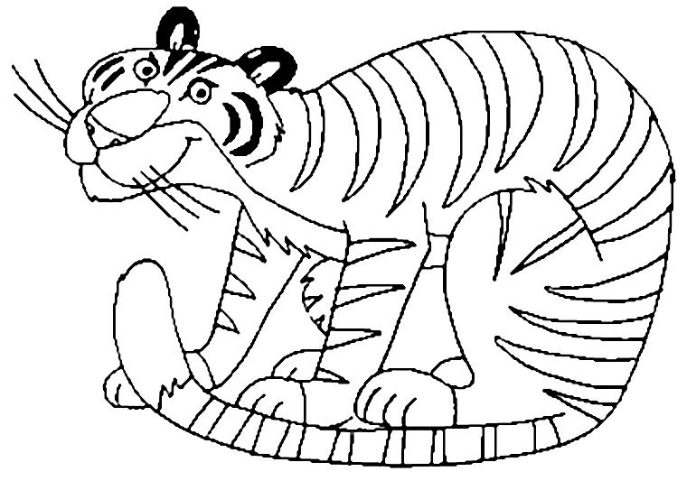 Dibujo para colorear: Tigre (Animales) #13693 - Dibujos para Colorear e Imprimir Gratis