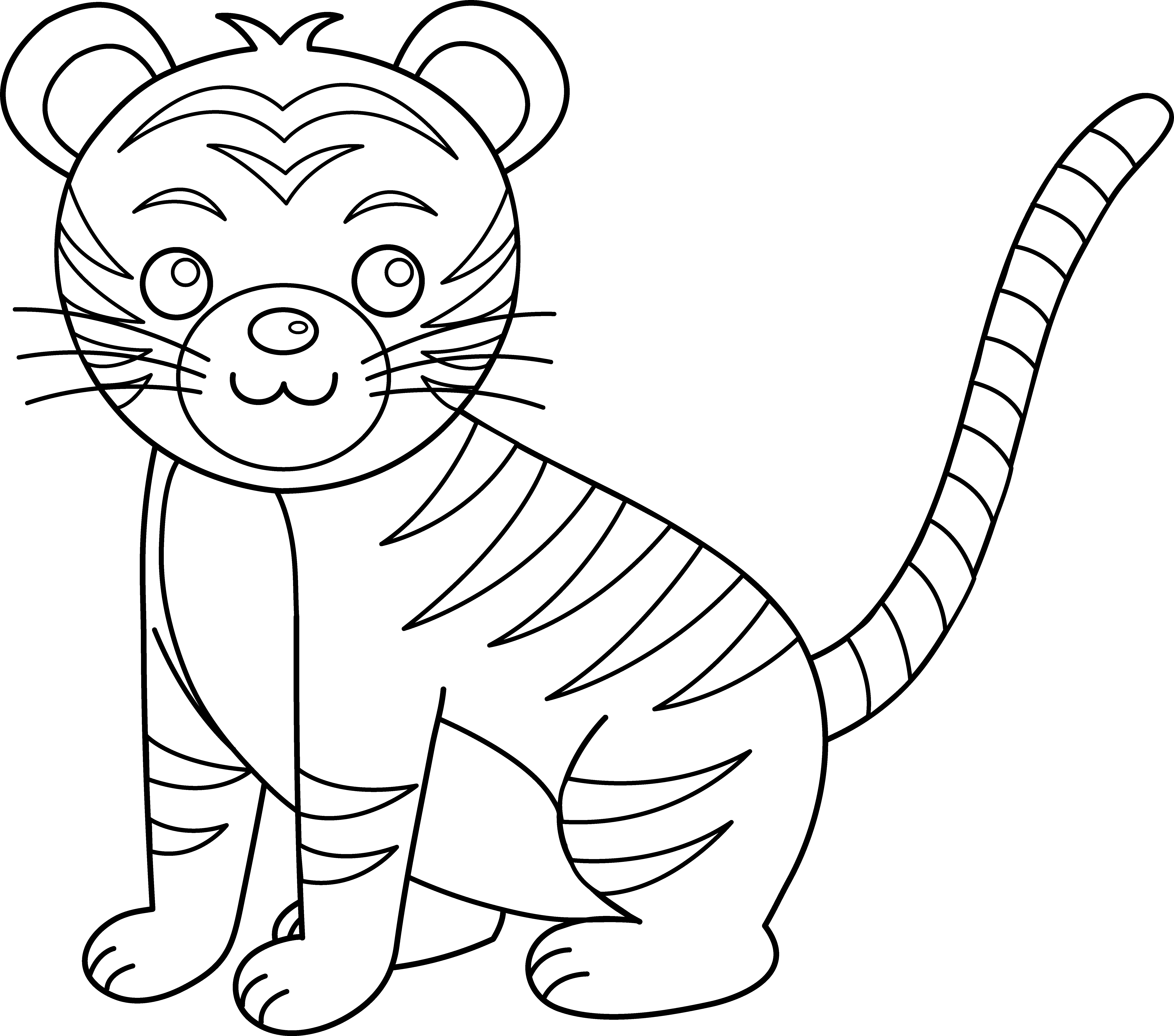 Dibujo para colorear: Tigre (Animales) #13698 - Dibujos para Colorear e Imprimir Gratis