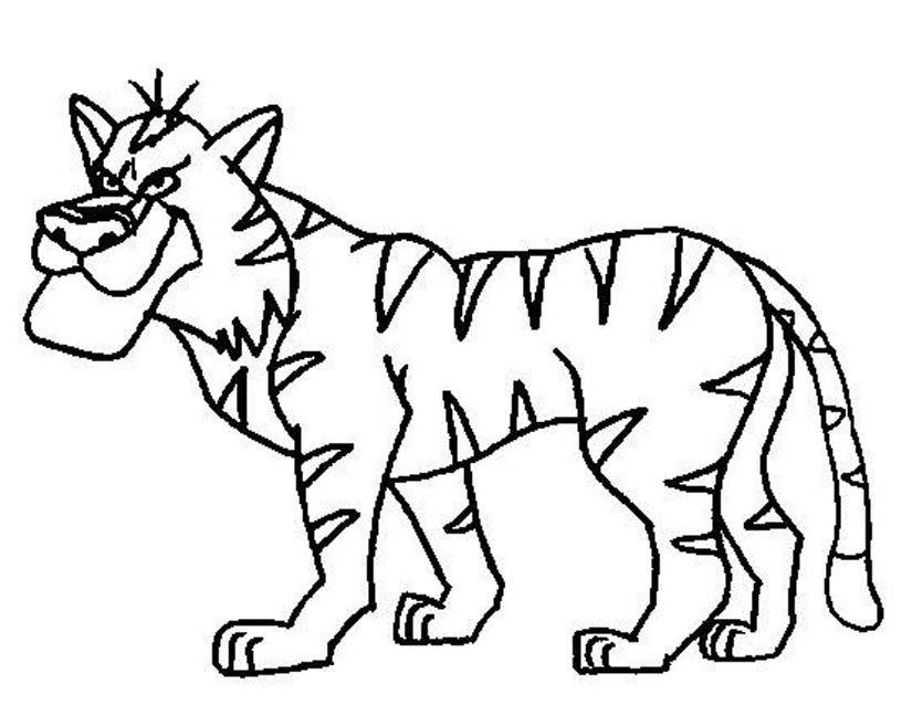 Dibujo para colorear: Tigre (Animales) #13715 - Dibujos para Colorear e Imprimir Gratis
