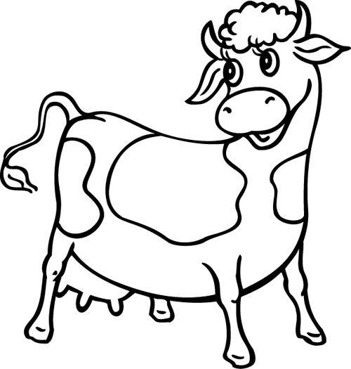 Dibujo para colorear: Vaca (Animales) #13205 - Dibujos para Colorear e Imprimir Gratis