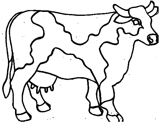 Dibujo para colorear: Vaca (Animales) #13208 - Dibujos para Colorear e Imprimir Gratis