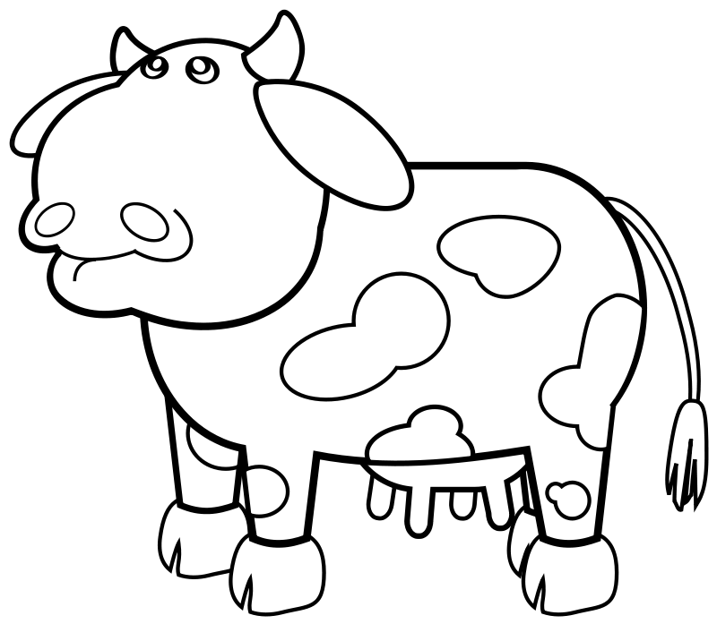 Dibujo para colorear: Vaca (Animales) #13212 - Dibujos para Colorear e Imprimir Gratis
