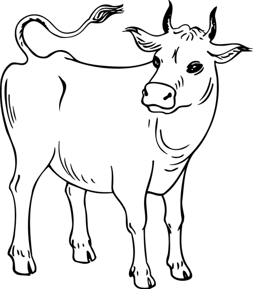Dibujo para colorear: Vaca (Animales) #13248 - Dibujos para Colorear e Imprimir Gratis