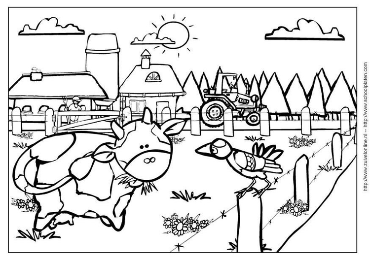 Dibujo para colorear: Vaca (Animales) #13262 - Dibujos para Colorear e Imprimir Gratis
