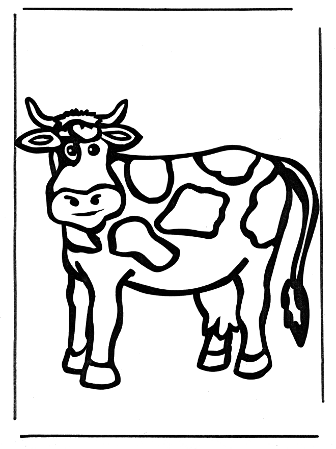 Dibujo para colorear: Vaca (Animales) #13321 - Dibujos para Colorear e Imprimir Gratis