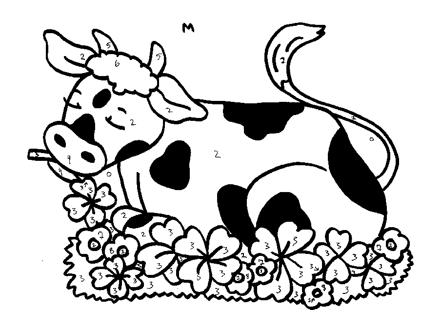 Dibujo para colorear: Vaca (Animales) #13359 - Dibujos para Colorear e Imprimir Gratis