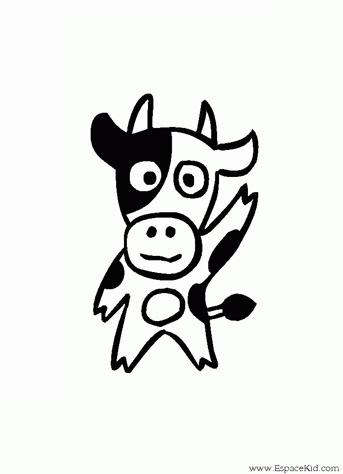 Dibujo para colorear: Vaca (Animales) #13375 - Dibujos para Colorear e Imprimir Gratis