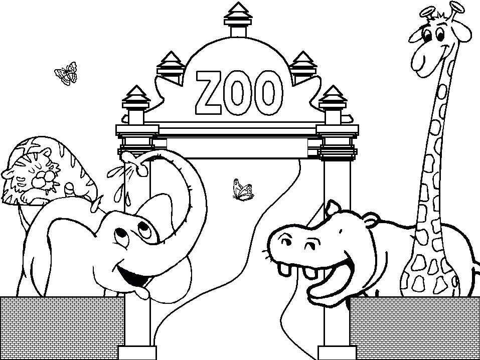 Dibujo para colorear: Zoo (Animales) #12647 - Dibujos para Colorear e Imprimir Gratis