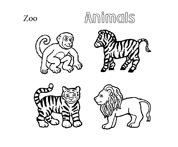 Dibujo para colorear: Zoo (Animales) #12695 - Dibujos para Colorear e Imprimir Gratis