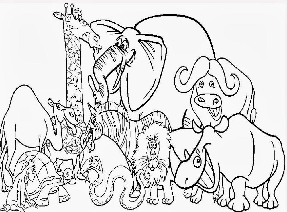 Dibujo para colorear: Zoo (Animales) #12725 - Dibujos para Colorear e Imprimir Gratis