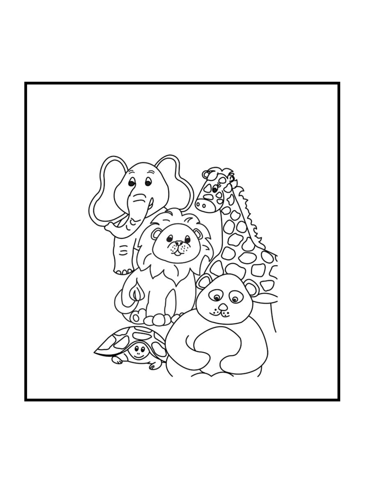 Dibujo para colorear: Zoo (Animales) #12896 - Dibujos para Colorear e Imprimir Gratis