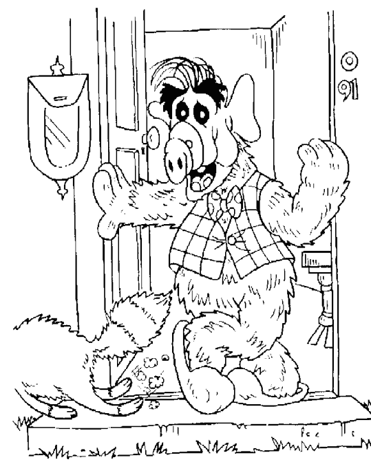 Dibujo para colorear: Alf (Dibujos animados) #33684 - Dibujos para Colorear e Imprimir Gratis