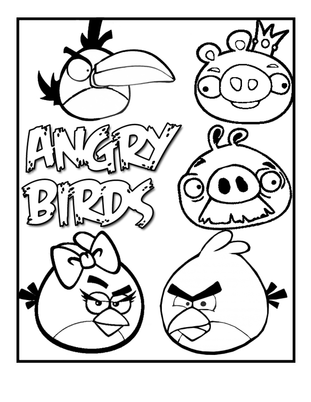 Dibujo para colorear: Angry Birds (Dibujos animados) #25014 - Dibujos para Colorear e Imprimir Gratis