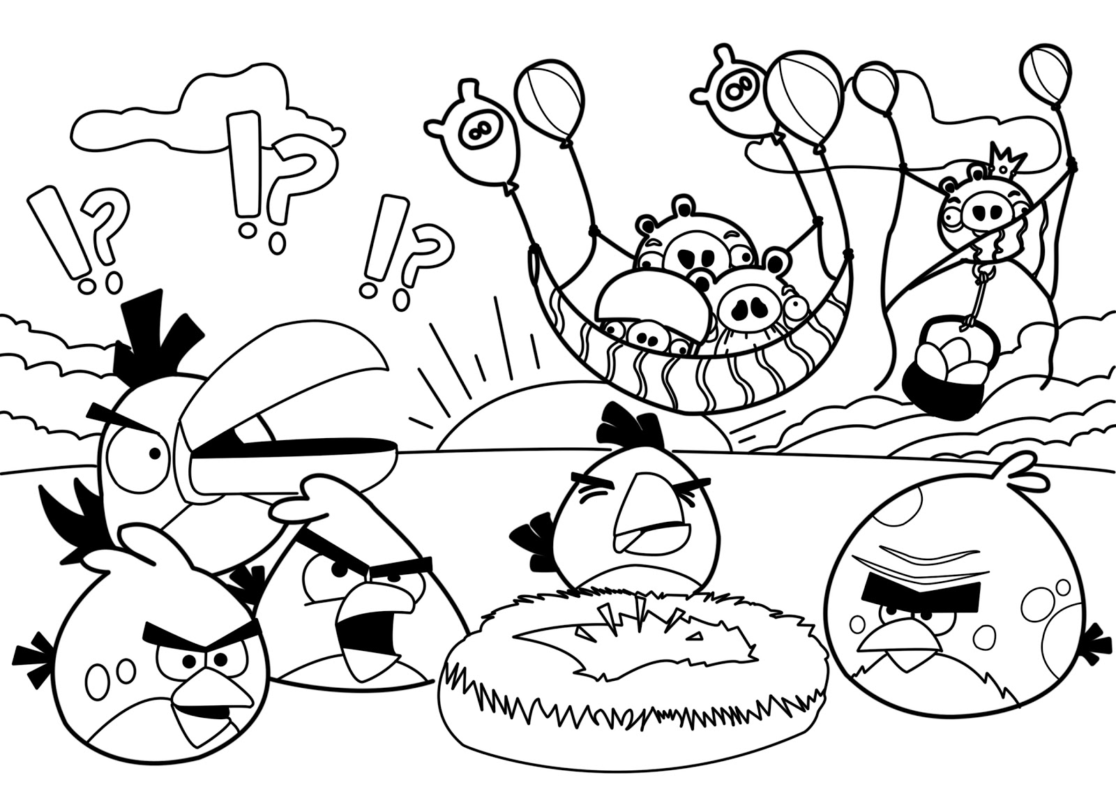 Dibujo para colorear: Angry Birds (Dibujos animados) #25020 - Dibujos para Colorear e Imprimir Gratis